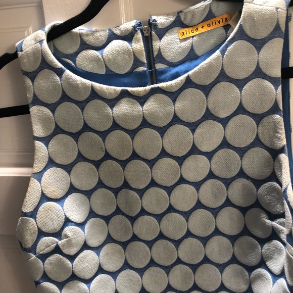 💙 Alice + Olivia Polkadot Cocktail Dress - Picture 1 of 8